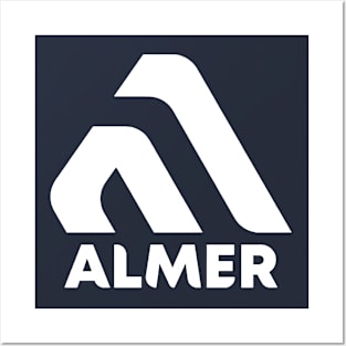 Almer Apparel Logo And Font White Posters and Art